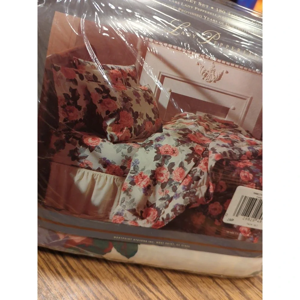 Vintage New Lady Pepperell 3‎ Piece Floral Twin Sheet Set